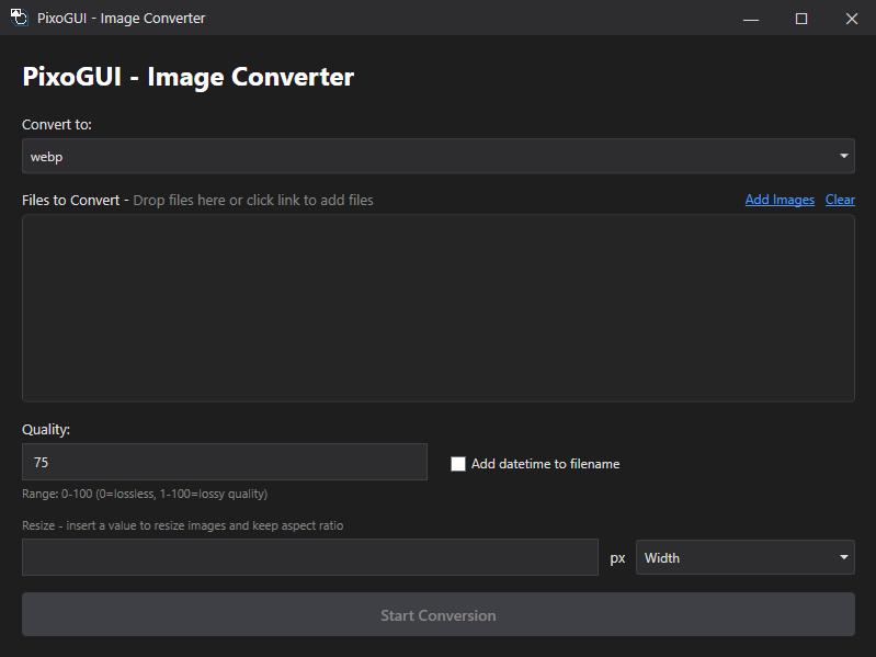 Screenshot di PixoGUI