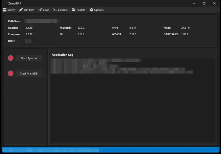Screenshot di ZAMPGUI
