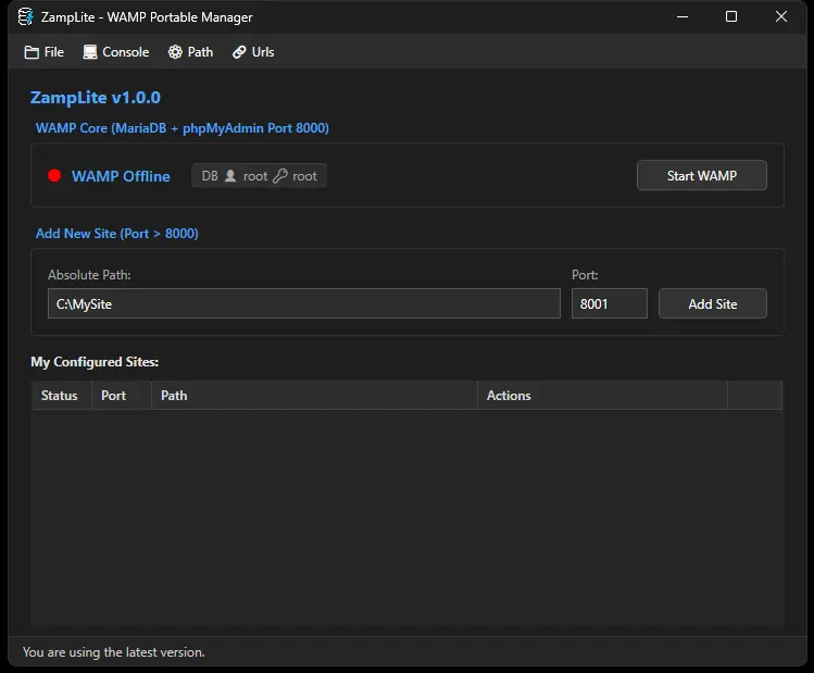 Screenshot di ZampLite